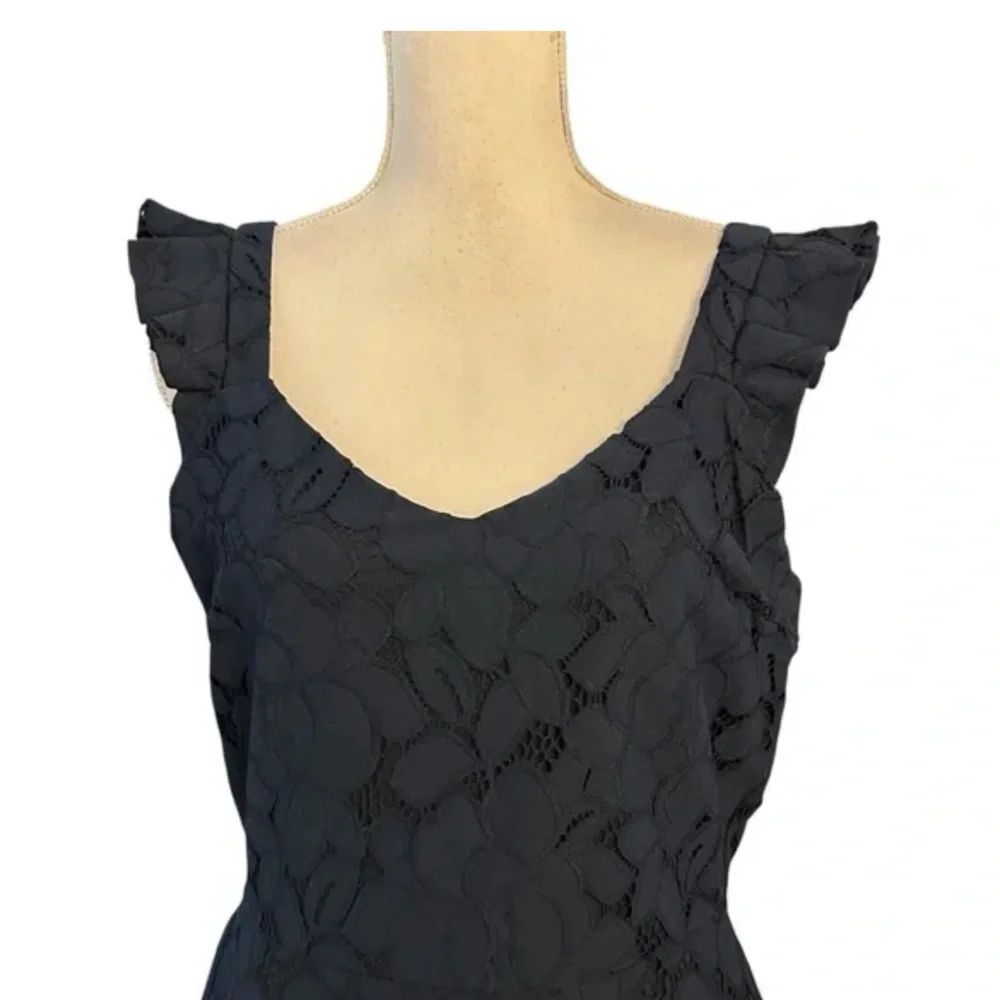 Monteau Women's Lace Fit & Flare Dress Navy Blue - Picture 3 of 3